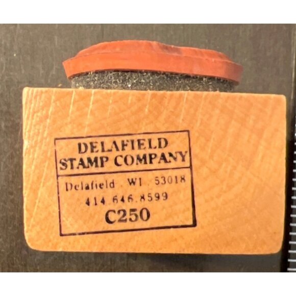 Delafield Stamp Company Small Wooden Rubber Stamp Chick Design C250 Easter - Picture 3 of 3